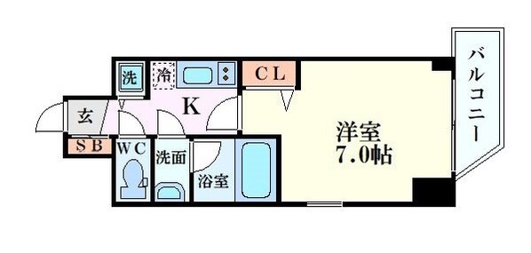 エスライズ堺筋本町の物件間取画像